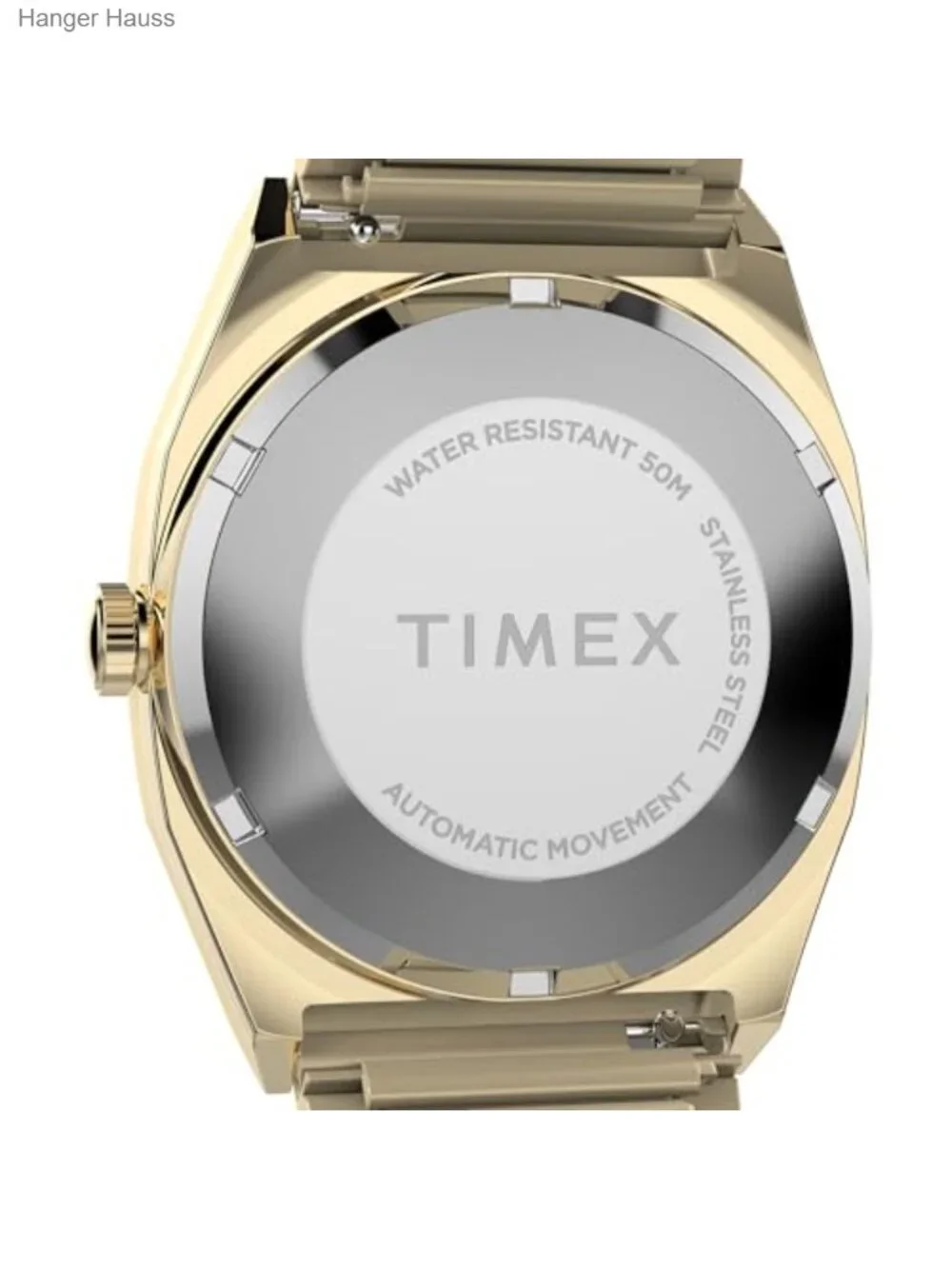 Men's Gold Tone 34mm Watch Stainless Steel Band